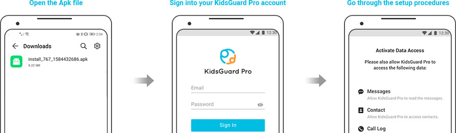 Kidsguard Pro steps to download