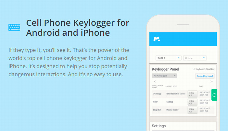 mSpy Cell Phone Keylogger